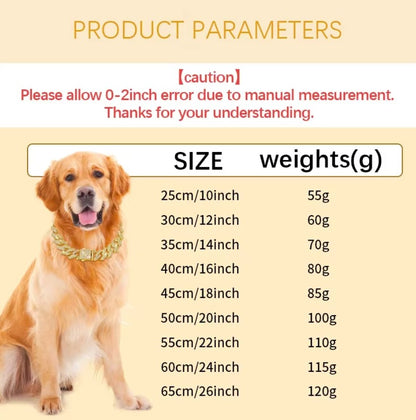  Diamond  Collar Walking Metal Chain Collar with Design Secure Buckle, Pet Cat diamond Collar Jewelry Accessories